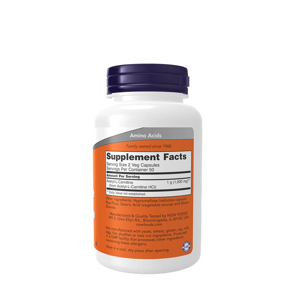 NOW - ACETIL-L-KARNITIN 500 MG NÖVÉNYI - 100 KAPSZULA NOW - ACETIL-L-KARNITIN 500 MG NÖVÉNYI - 100 KAPSZULA