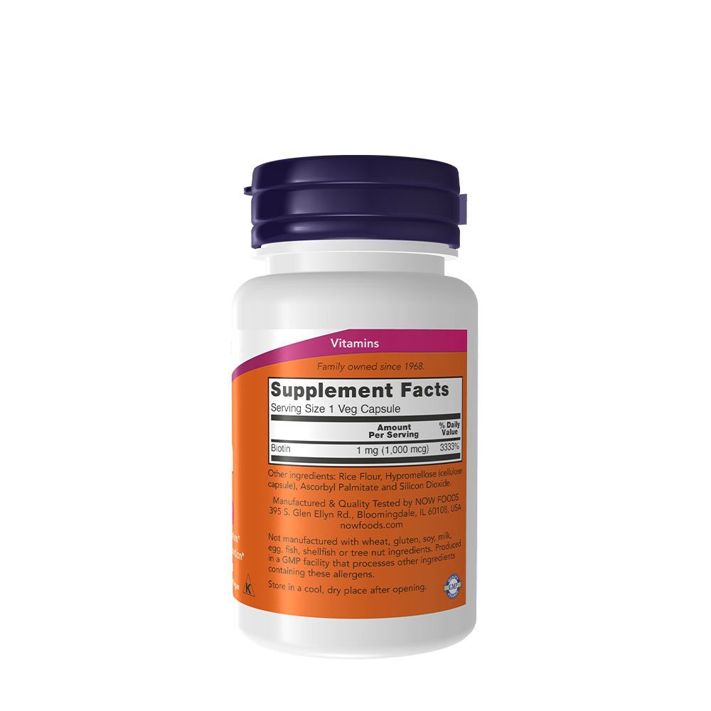 NOW - BIOTIN 1000 MCG - 100 KAPSZULA NOW - BIOTIN 1000 MCG - 100 KAPSZULA
