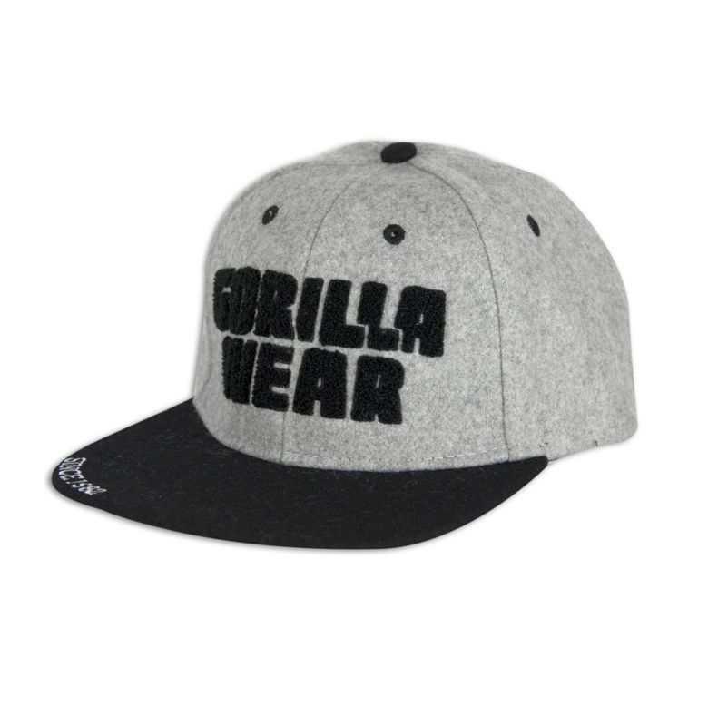 GORILLA WEAR - SOFT TEXT FLAT BRIM - BASEBALL SAPKA - SZÜRKE