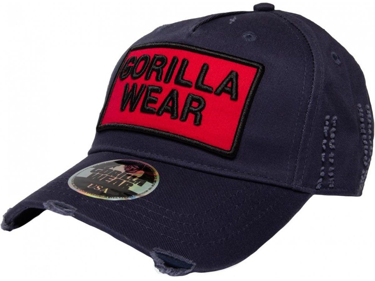 GORILLA WEAR - HARRISON CAP - BASEBALL SAPKA - NAVY KÉK/PIROS