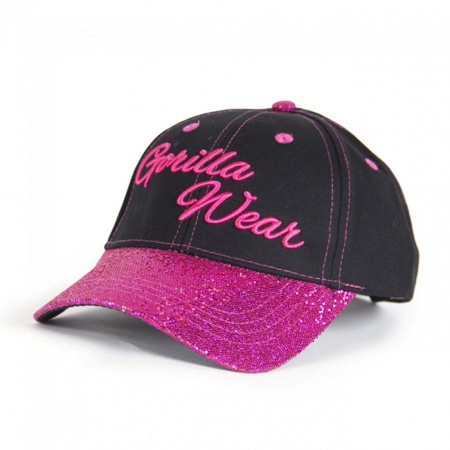 GORILLA WEAR - LOUISIANA GLITTER CAP - NŐI BASEBALL SAPKA - FEKETE/RÓZSASZÍN