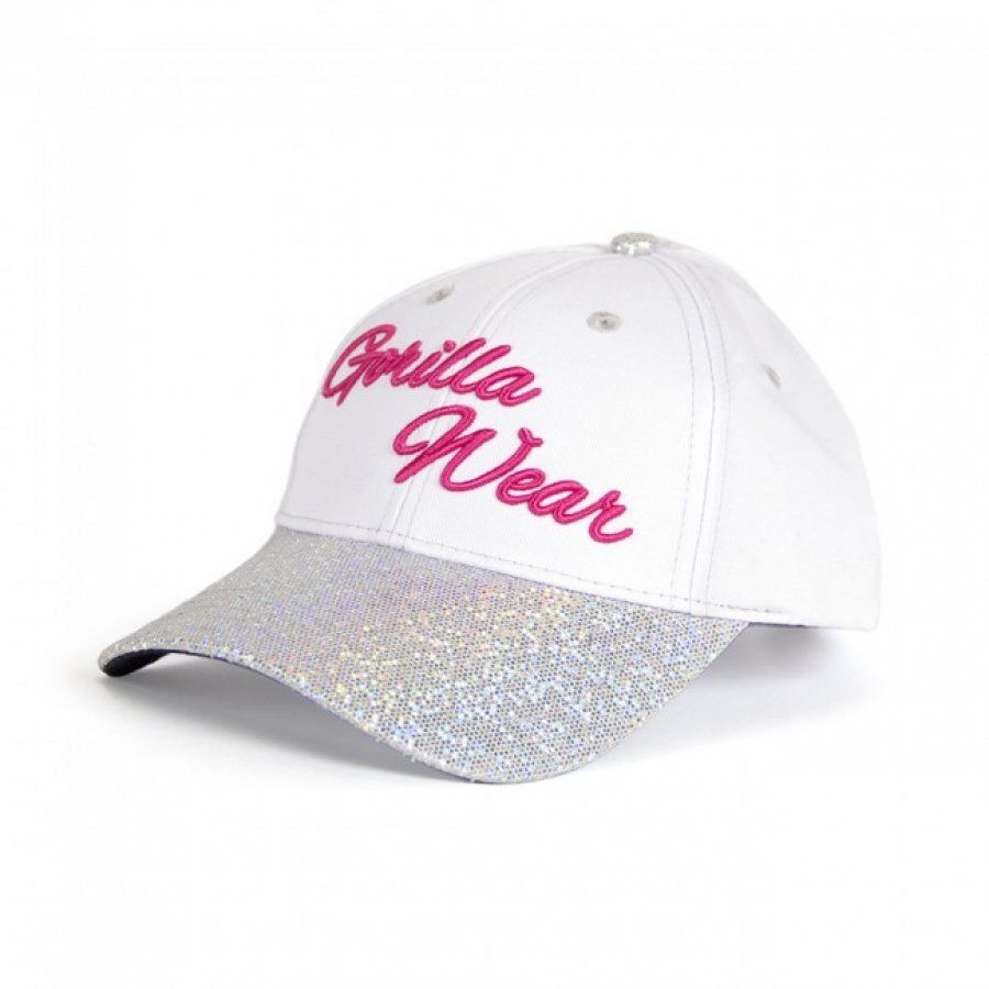 GORILLA WEAR - LOUISIANA GLITTER CAP - NŐI BASEBALL SAPKA - FEHÉR/RÓZSASZÍN