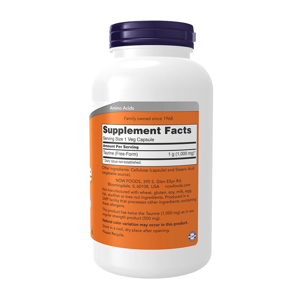 NOW - ERŐS TAURINE 1000 MG - 250 KAPSZULA NOW - ERŐS TAURINE 1000 MG - 250 KAPSZULA
