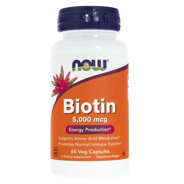 NOW - BIOTIN 5000 MCG - 60 KAPSZULA