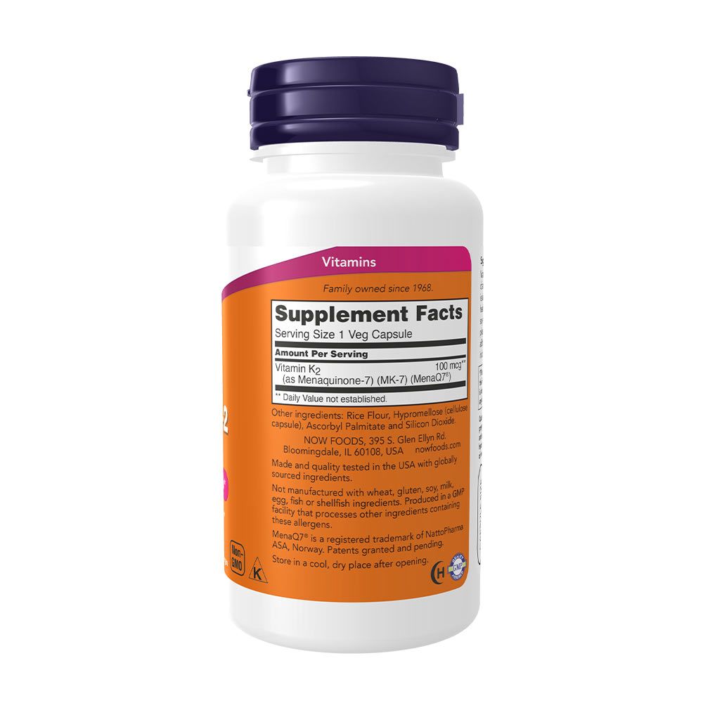 NOW - MK-7 K2-VITAMIN 100 MCG - 120 KAPSZULA NOW - MK-7 K2-VITAMIN 100 MCG - 120 KAPSZULA