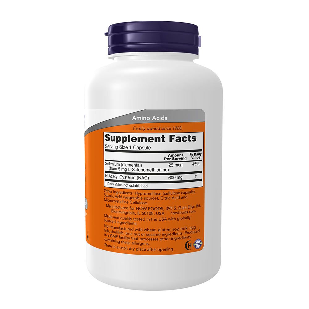 NOW - NAC - N-ACETYL-CYSTEINE 600 MG - 250 KAPSZULA NOW - NAC - N-ACETYL-CYSTEINE 600 MG - 250 KAPSZULA