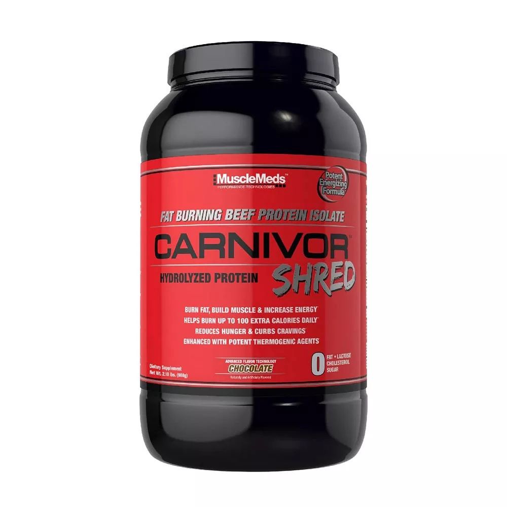 MUSCLEMEDS - CARNIVOR SHRED - ZSÍRÉGETŐ ÉS IZOMÉPÍTŐ MARHAFEHÉRJE FORMULA - 1036 G