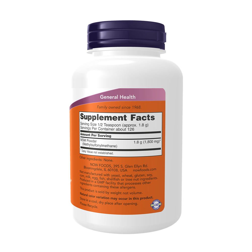 NOW - MSM POR - MSM POWDER - 227 G NOW - MSM POR - MSM POWDER - 227 G