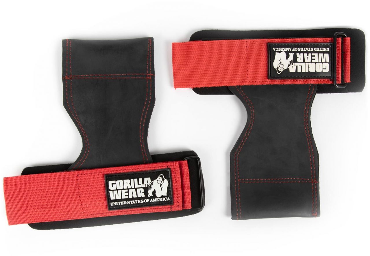 GORILLA WEAR - LIFTING GRIPS - CSUKLÓSZORÍTÓS CSÚSZÁSGÁTLÓ - FEKETE/PIROS