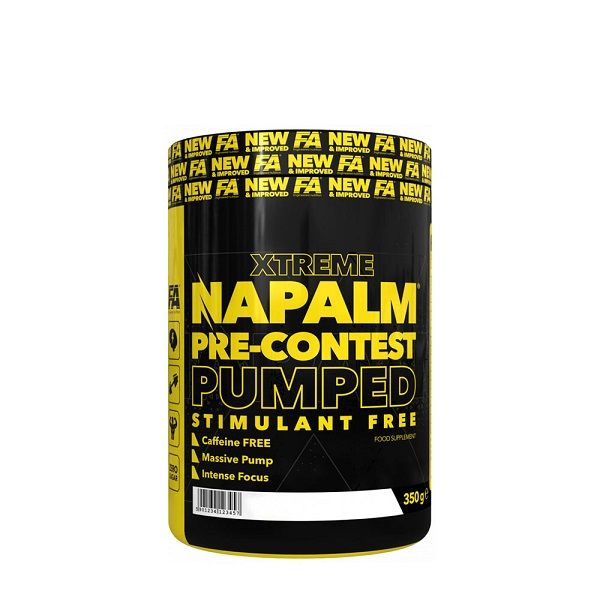 FA - XTREME NAPALM PRE-CONTEST PUMPED STIMULANT FREE - EDZÉS ELŐTTI STIMULÁNS MENTES TELJESÍTMÉNYFOKOZÓ - 350 G