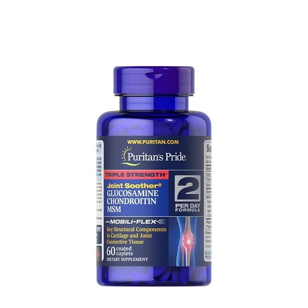 PURITANS PRIDE - TRIPLE STRENGTH GLUCOSAMINE CHONDROITIN & MSM JOINT SOOTHER - 60 KAPSZULA