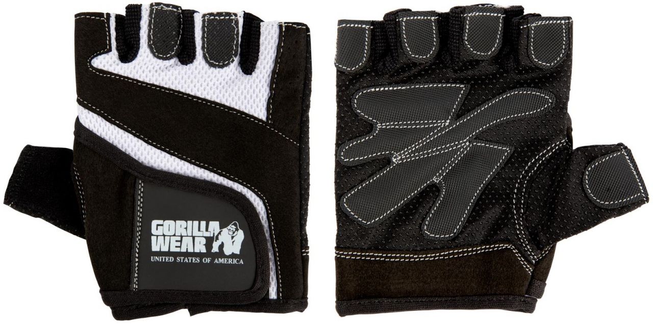 GORILLA WEAR - WOMEN'S FITNESS GLOVES - NŐI EDZŐ KESZTYŰ - FEKETE/FEHÉR