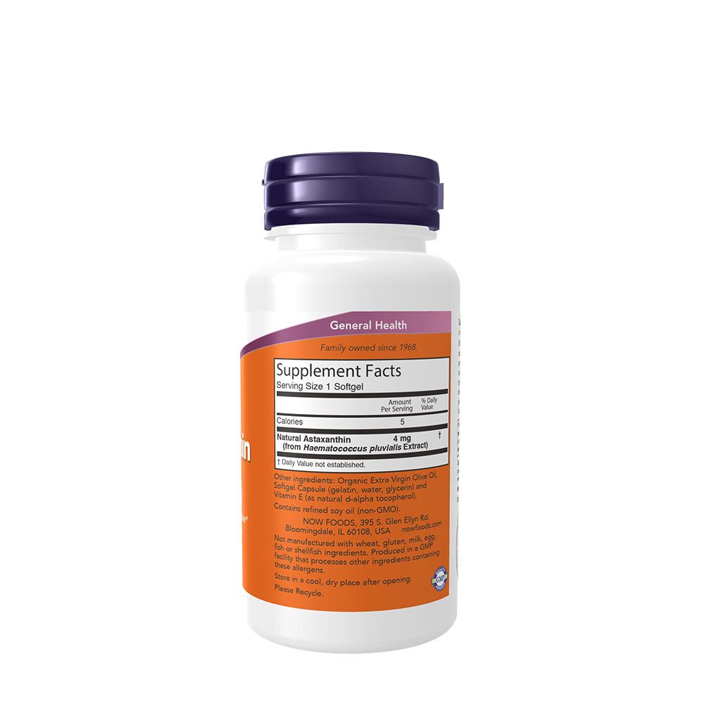 NOW - ASTAXANTHIN 4 MG - 90 KAPSZULA NOW - ASTAXANTHIN 4 MG - 90 KAPSZULA