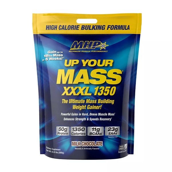 MHP - UP YOUR MASS XXXL 1350 - TÖMEGNÖVELŐ FORMULA - 12 LBS - 5440 G MHP - UP YOUR MASS XXXL 1350 - TÖMEGNÖVELŐ FORMULA - 12 LBS - 5440 G