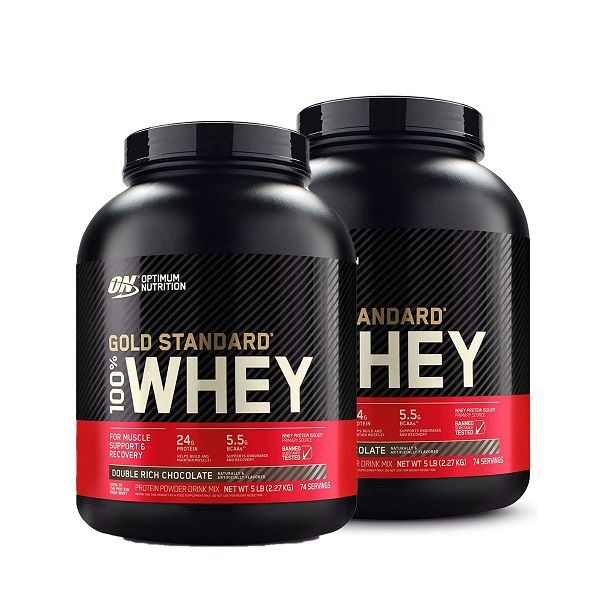 OPTIMUM NUTRITION - 100% GOLD STANDARD WHEY DUO PACK - 10 LBS - 2X2270 G