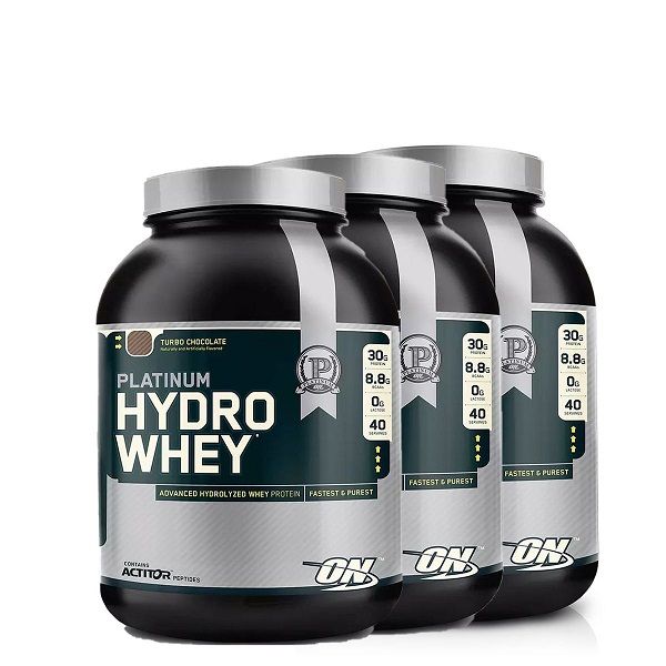 OPTIMUM NUTRITION - PLATINUM HYDRO WHEY - HYDROWHEY - TRIO PACK - 10,5 LBS - 3X1590 G