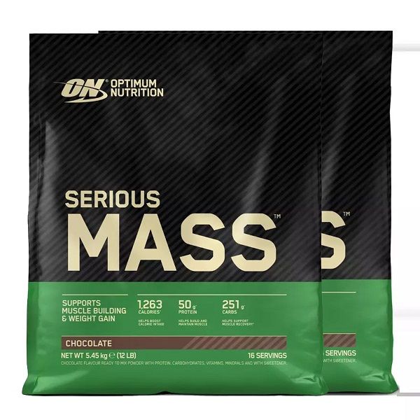 OPTIMUM NUTRITION - SERIOUS MASS DUO PACK - 24 LBS - 2X5450 G