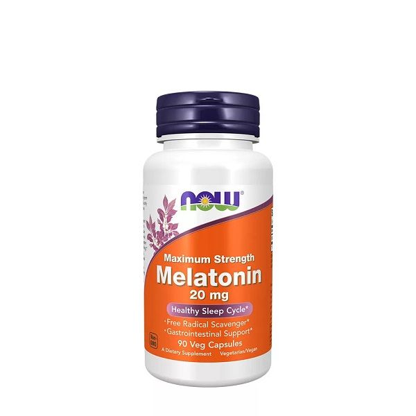 NOW - MAXIMUM STRENGTH MELATONIN 20 MG - 90 KAPSZULA