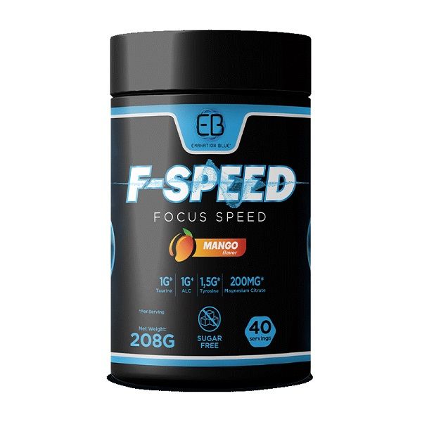 EMANATION BLUE - F-SPEED - FOCUS SPEED - STIMULÁNSMENTES KOMPLEX BCAA FORMULA - 208 G