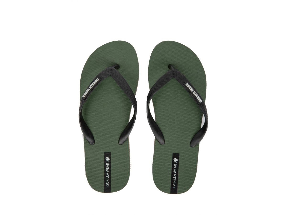 GORILLA WEAR - KOKOMO FLIP-FLOPS - UNISEX STRANDPAPUCS - ARMY ZÖLD