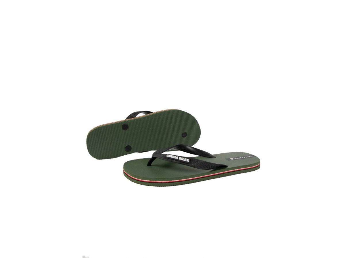 GORILLA WEAR - KOKOMO FLIP-FLOPS - UNISEX STRANDPAPUCS - ARMY ZÖLD