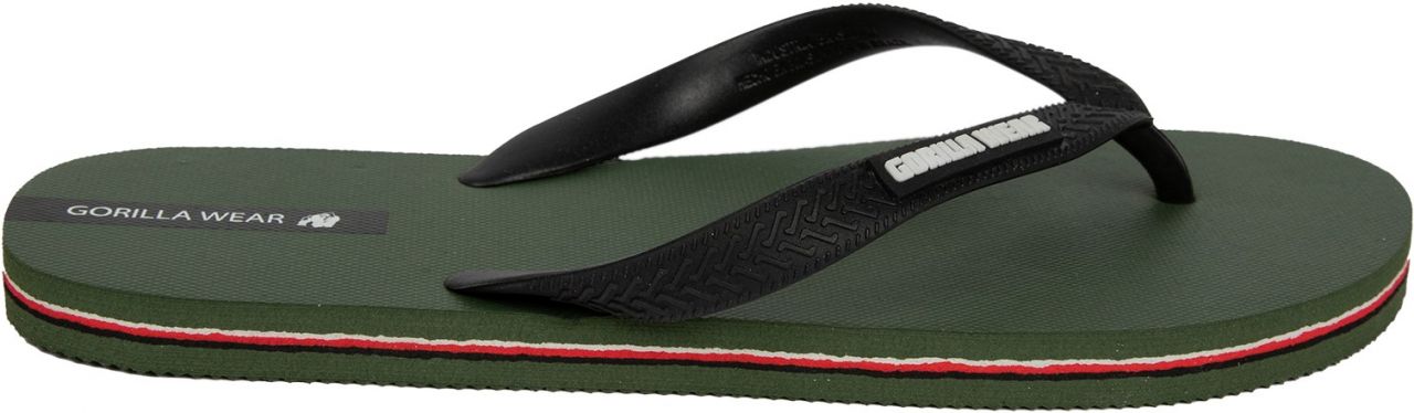 GORILLA WEAR - KOKOMO FLIP-FLOPS - UNISEX STRANDPAPUCS - ARMY ZÖLD