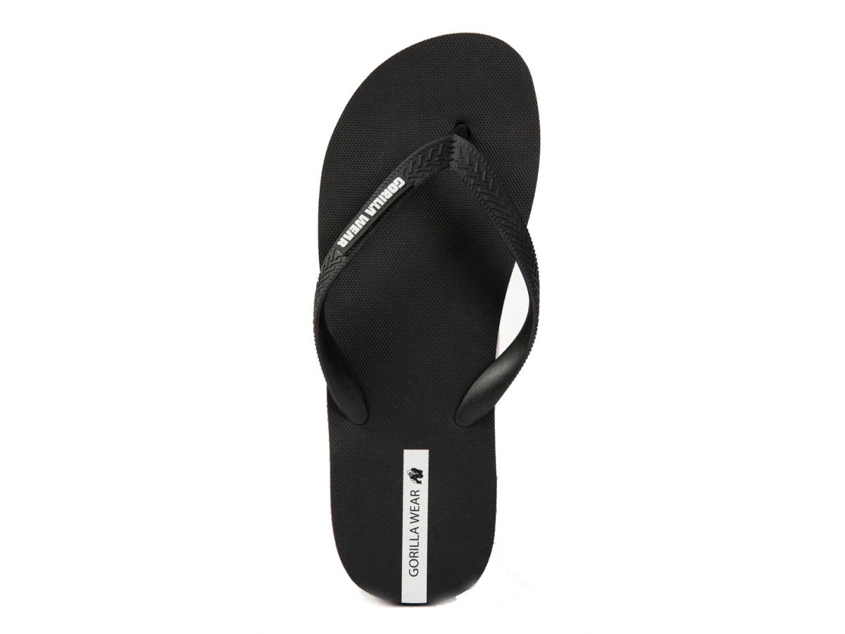 GORILLA WEAR - KOKOMO FLIP-FLOPS - UNISEX STRANDPAPUCS - FEKETE