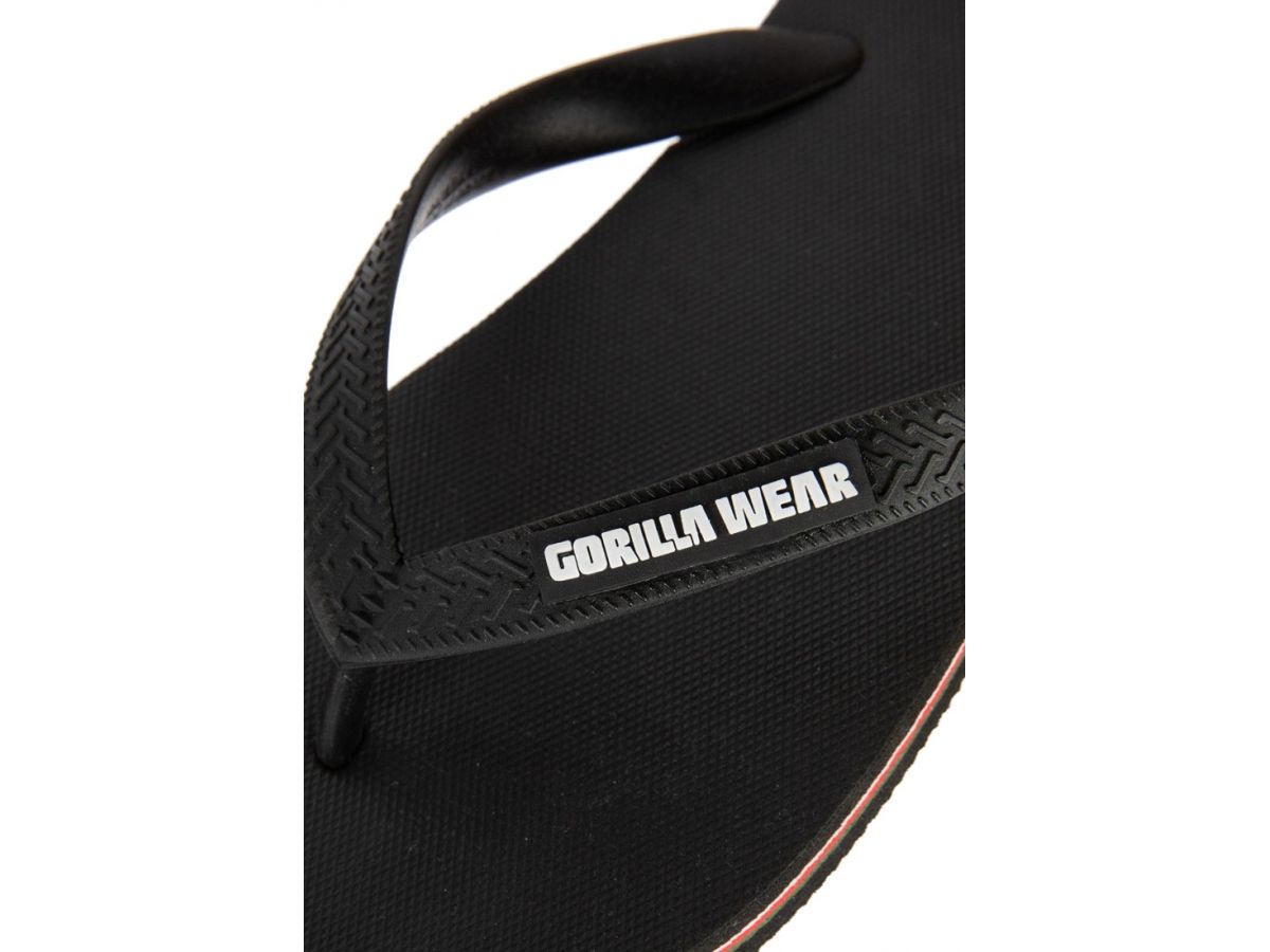 GORILLA WEAR - KOKOMO FLIP-FLOPS - UNISEX STRANDPAPUCS - FEKETE