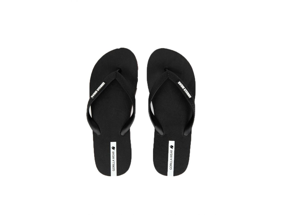 GORILLA WEAR - KOKOMO FLIP-FLOPS - UNISEX STRANDPAPUCS - FEKETE