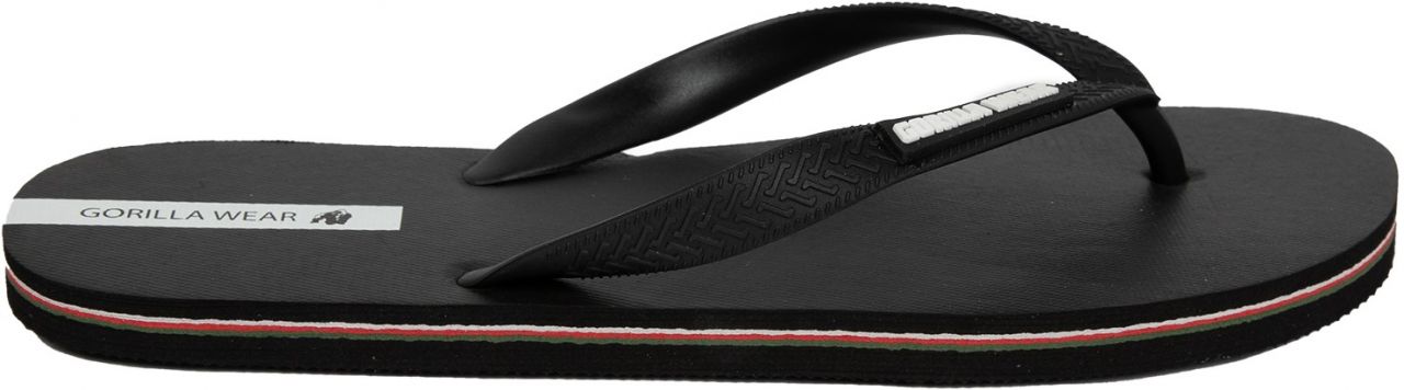 GORILLA WEAR - KOKOMO FLIP-FLOPS - UNISEX STRANDPAPUCS - FEKETE