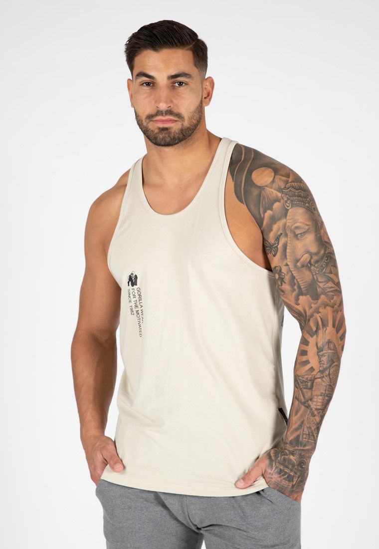 GORILLA WEAR - CARRIZO TANK TOP - BEIGE/BÉZS TRIKÓ