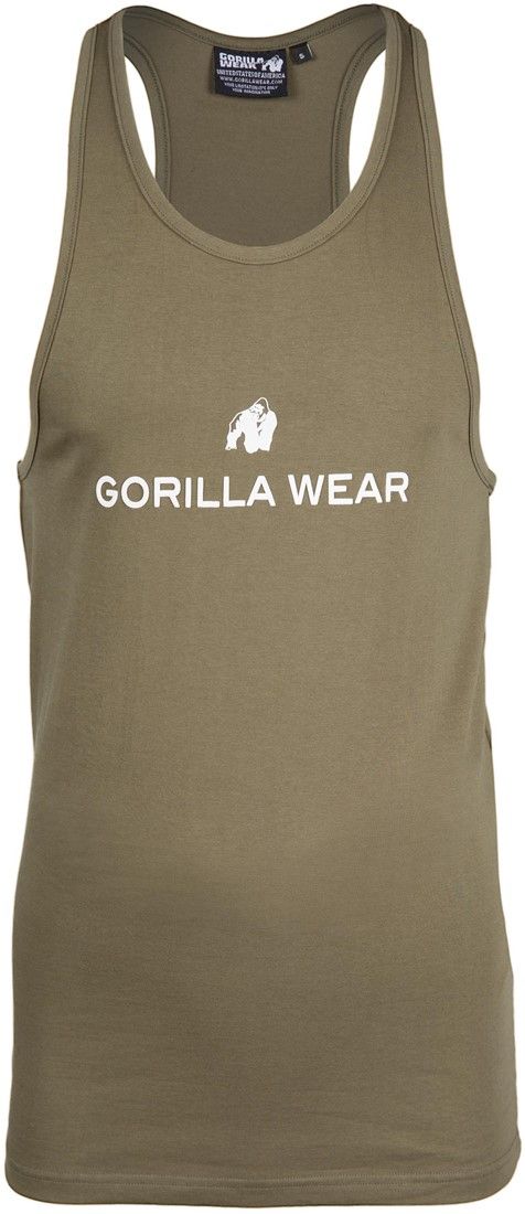 GORILLA WEAR - CARTER STRETCH TANK TOP - ARMY ZÖLD TRIKÓ