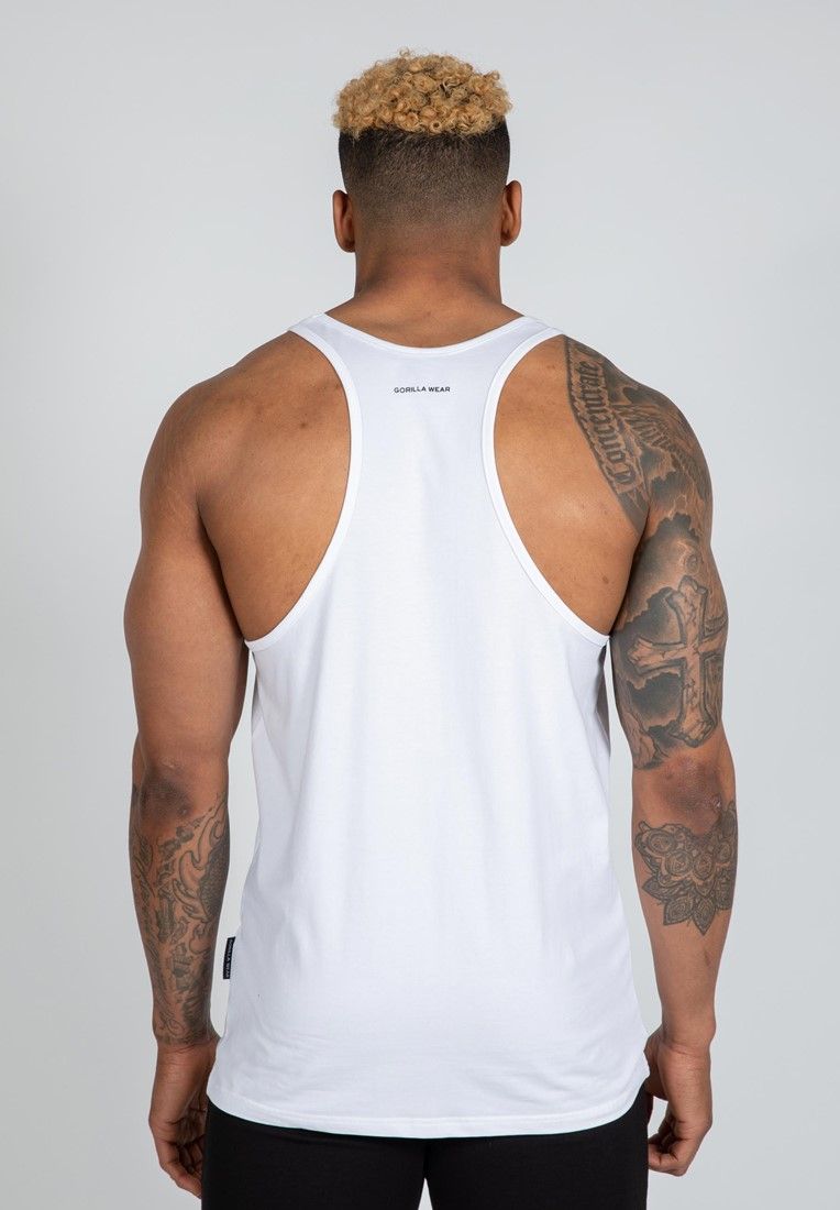 GORILLA WEAR - CARTER STRETCH TANK TOP - FEHÉR TRIKÓ