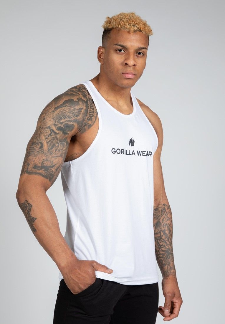 GORILLA WEAR - CARTER STRETCH TANK TOP - FEHÉR TRIKÓ