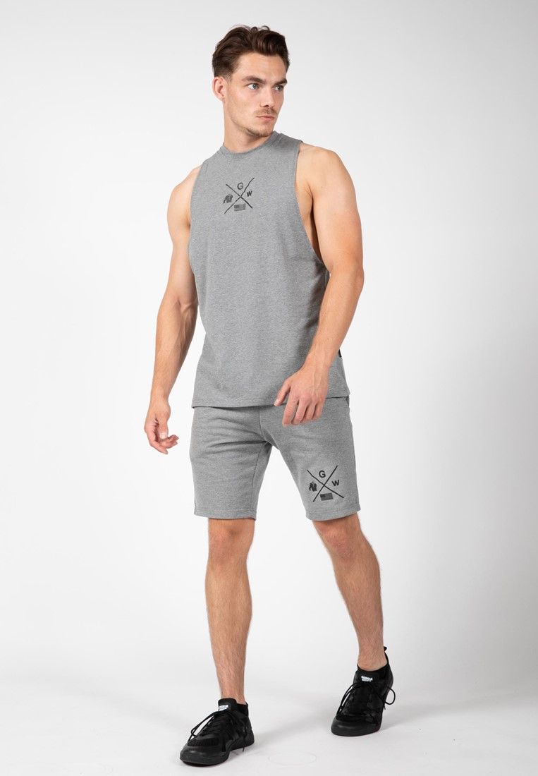 GORILLA WEAR - CISCO DROP ARMHOLE TANK TOP - SZÜRKE/FEKETE TRIKÓ