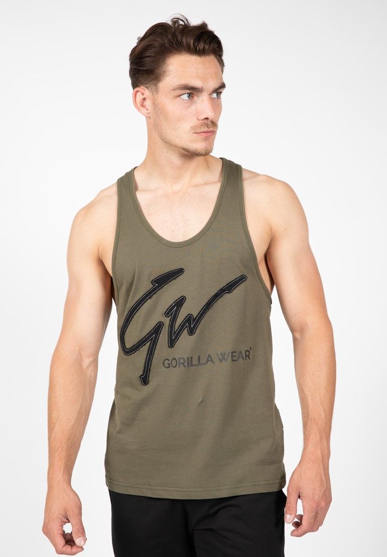 GORILLA WEAR - EVANSVILLE TANK TOP - ARMY ZÖLD TRIKÓ