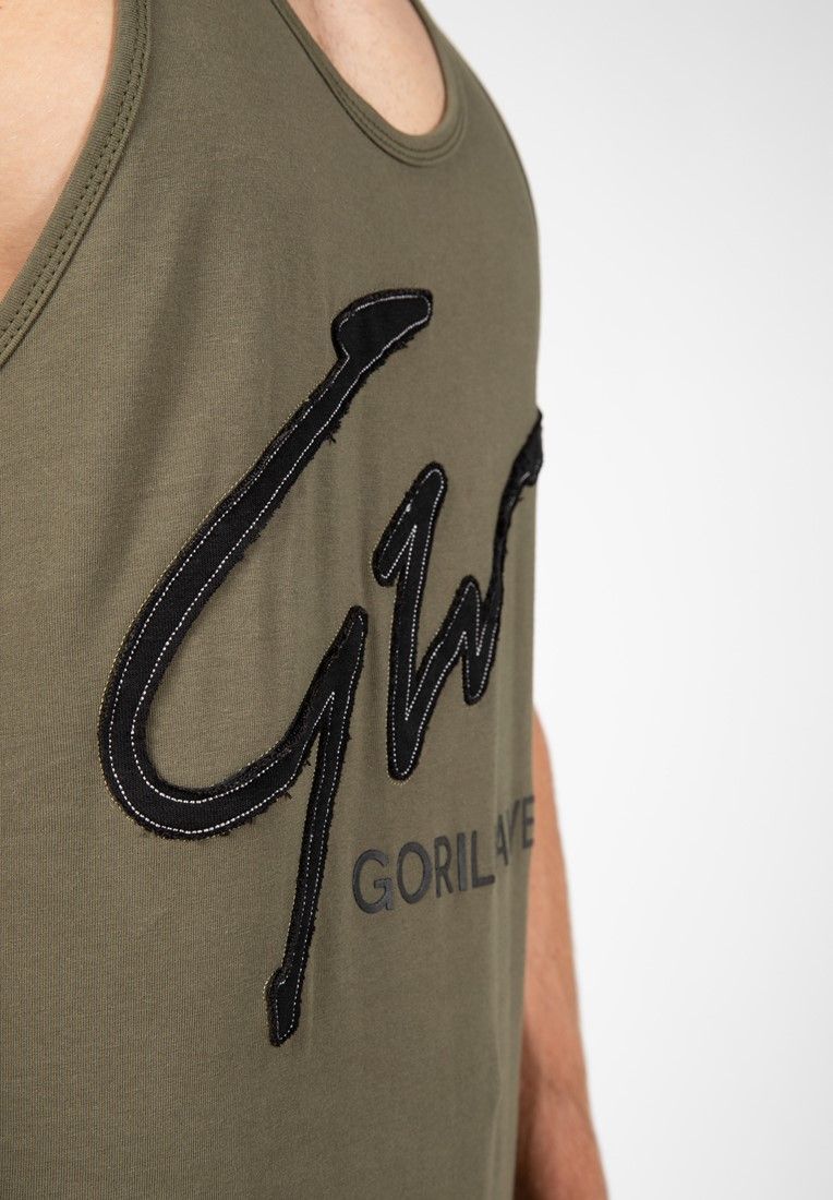 GORILLA WEAR - EVANSVILLE TANK TOP - ARMY ZÖLD TRIKÓ