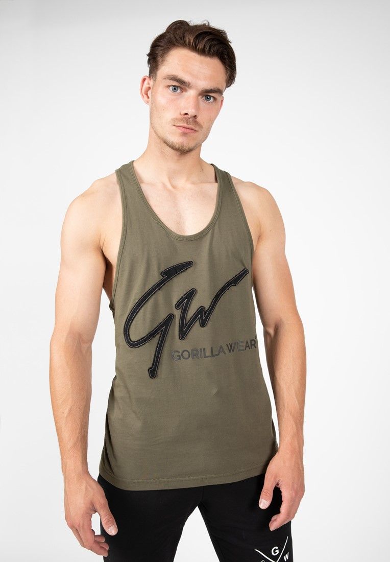 GORILLA WEAR - EVANSVILLE TANK TOP - ARMY ZÖLD TRIKÓ