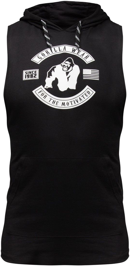 GORILLA WEAR - LAWRENCE HOODED TANK TOP - FEKETE TRIKÓ