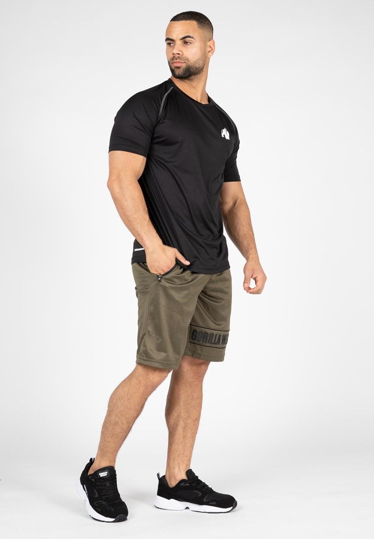 GORILLA WEAR - BRANSON SHORTS - ARMY ZÖLD RÖVIDNADRÁG