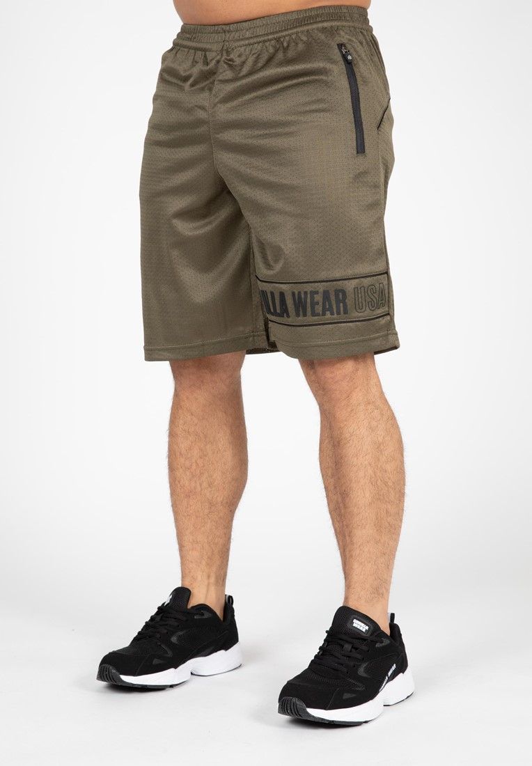 GORILLA WEAR - BRANSON SHORTS - ARMY ZÖLD RÖVIDNADRÁG