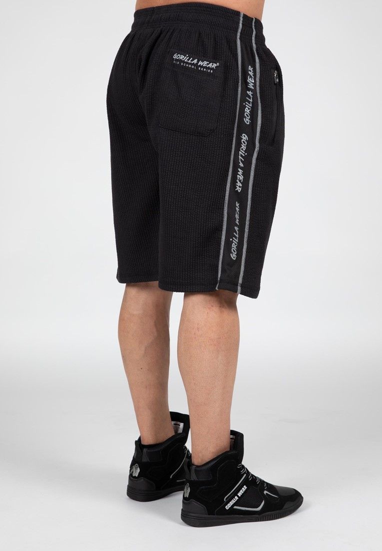 GORILLA WEAR - BUFFALO OLD SCHOOL WORKOUT SHORTS - FEKETE/SZÜRKE RÖVIDNADRÁG GORILLA WEAR - BUFFALO OLD SCHOOL WORKOUT SHORTS - FEKETE/SZÜRKE RÖVIDNADRÁG