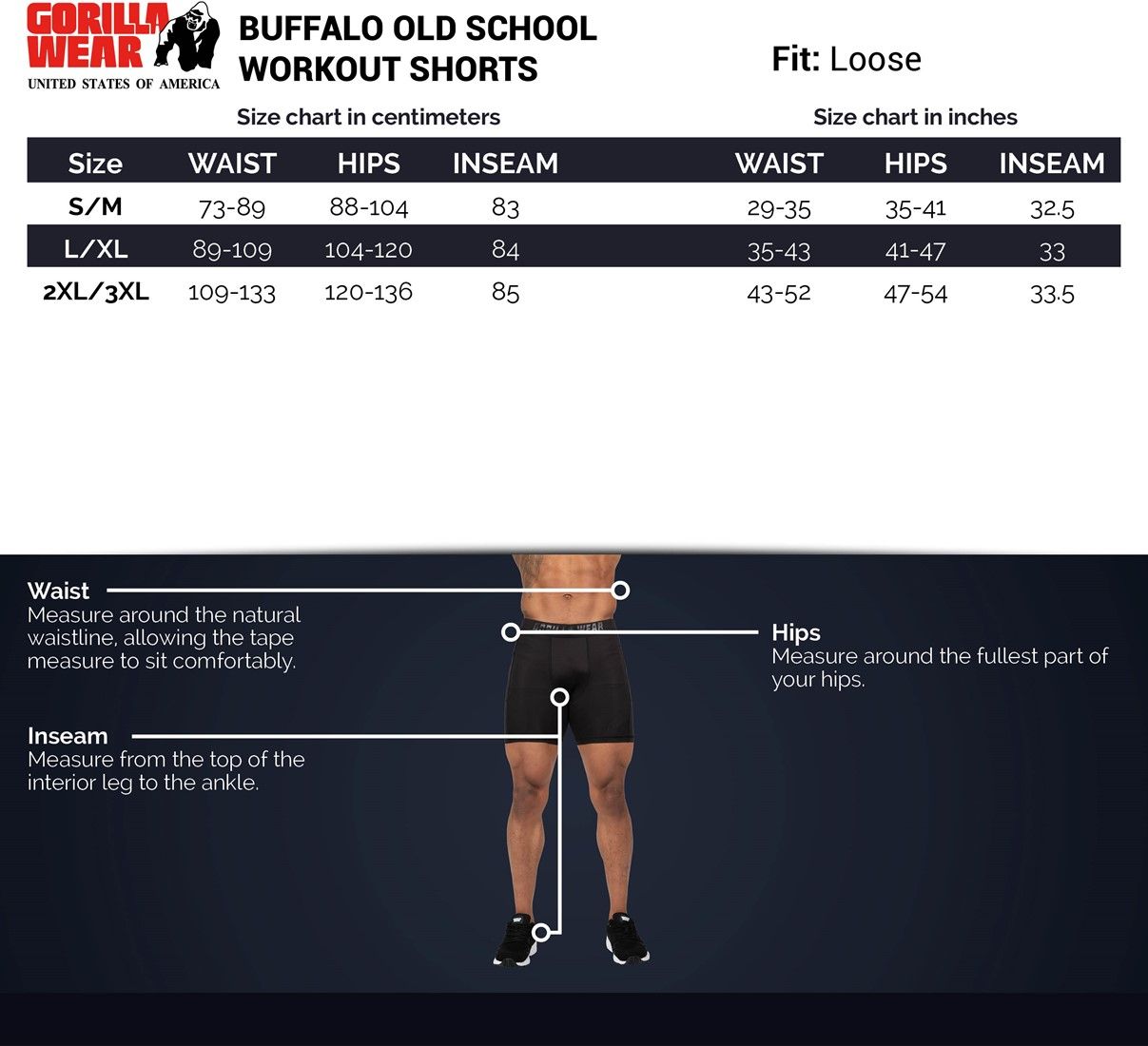 GORILLA WEAR - BUFFALO OLD SCHOOL WORKOUT SHORTS - FEKETE/SZÜRKE RÖVIDNADRÁG GORILLA WEAR - BUFFALO OLD SCHOOL WORKOUT SHORTS - FEKETE/SZÜRKE RÖVIDNADRÁG