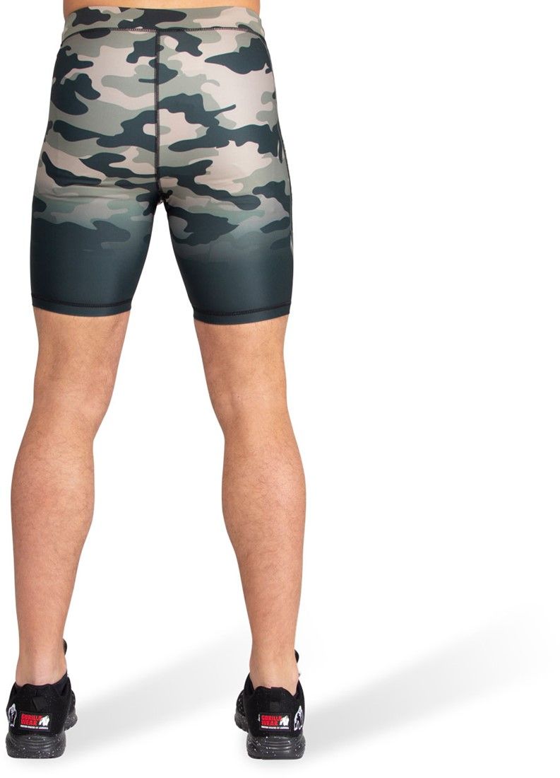 GORILLA WEAR - FRANKLIN SHORTS - ARMY ZÖLD CAMO RÖVIDNADRÁG