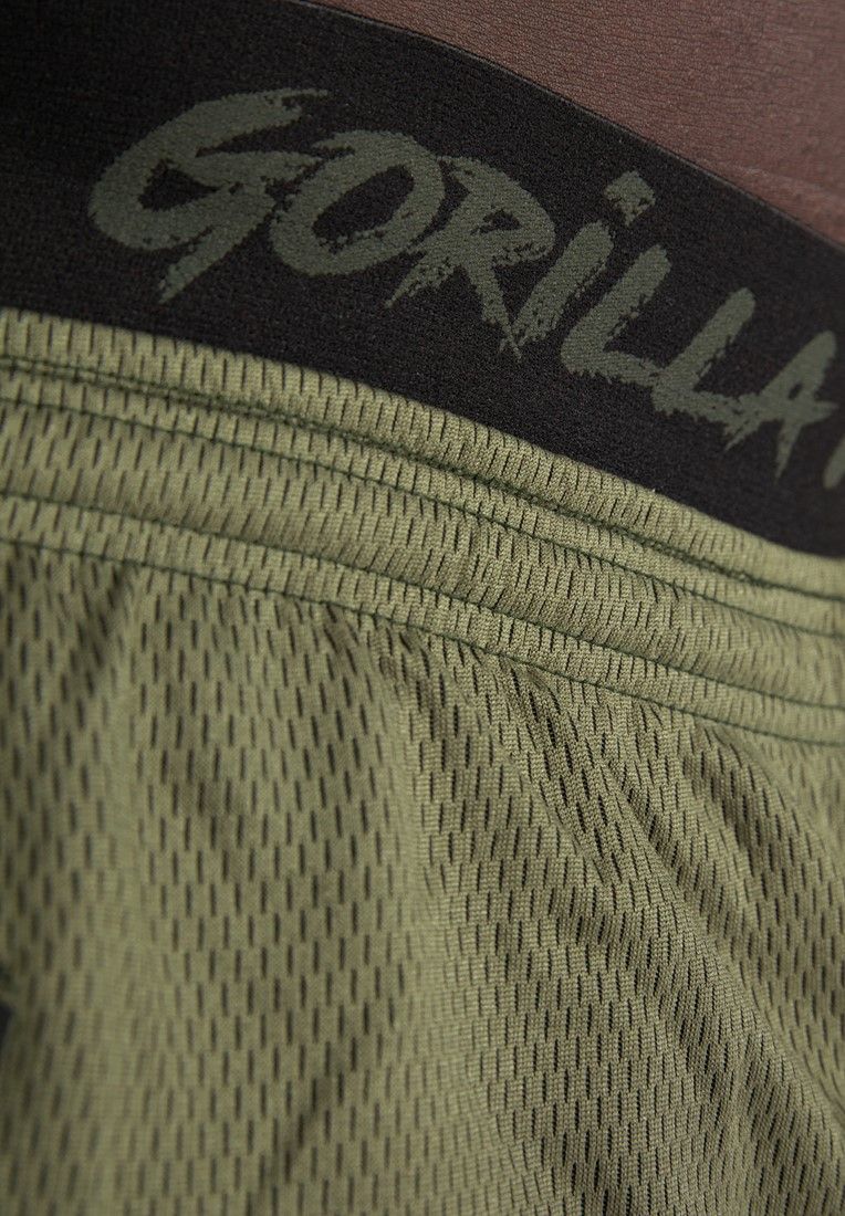 GORILLA WEAR - MERCURY MESH SHORTS - ARMY ZÖLD/FEKETE RÖVIDNADRÁG