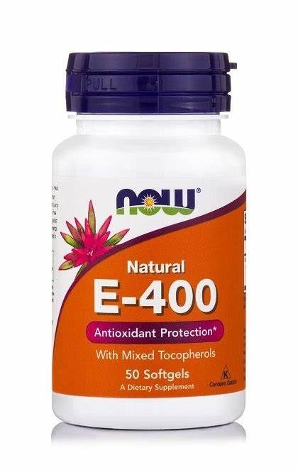 NOW - VITAMIN E-400 WITH MIXED TOCOPHEROLS - 50 GÉLKAPSZULA