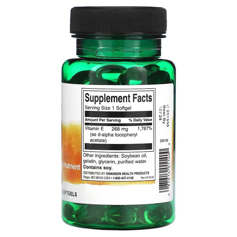 SWANSON - VITAMIN E-400 IU - 100 KAPSZULA SWANSON - VITAMIN E-400 IU - 100 KAPSZULA