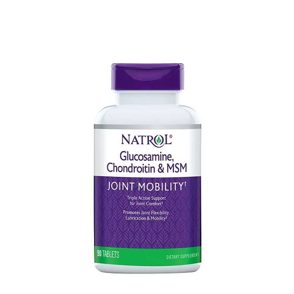 NATROL - GLUCOSAMINE, CHONDROITIN & MSM - GLÜKÓZAMIN, KONDROITIN ÉS MSM - 90 TABLETTA