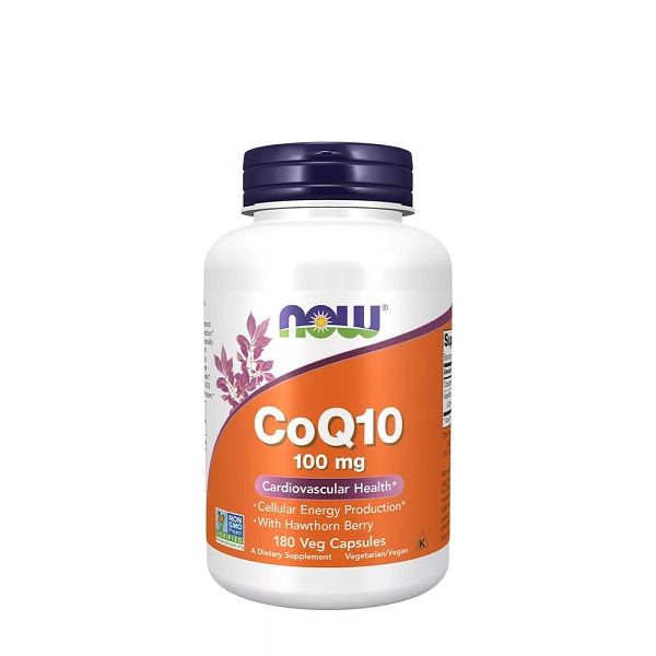 NOW - COQ10 100 MG WITH HAWTHORN BERRY VEGETARIAN - 180 KAPSZULA