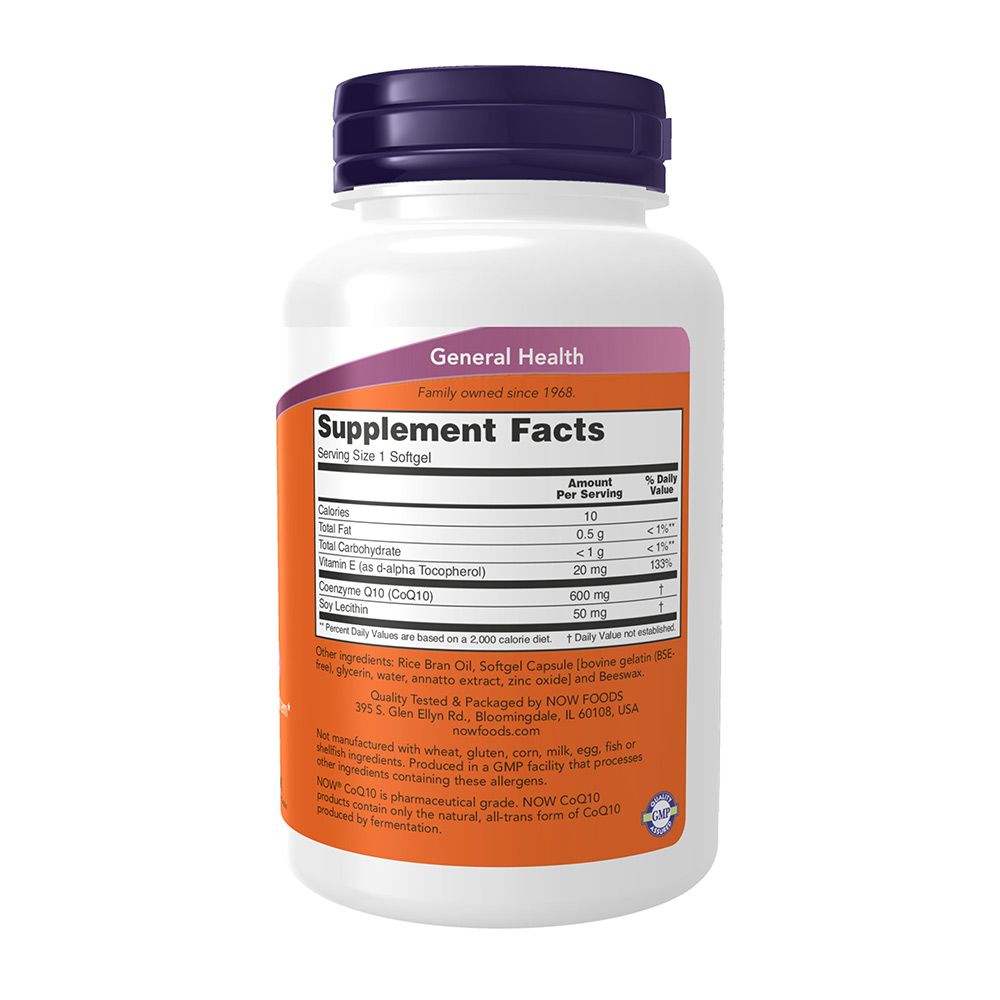 NOW - COQ10 600 MG - Q10 KOENZIM - 60 KAPSZULA NOW - COQ10 600 MG - Q10 KOENZIM - 60 KAPSZULA
